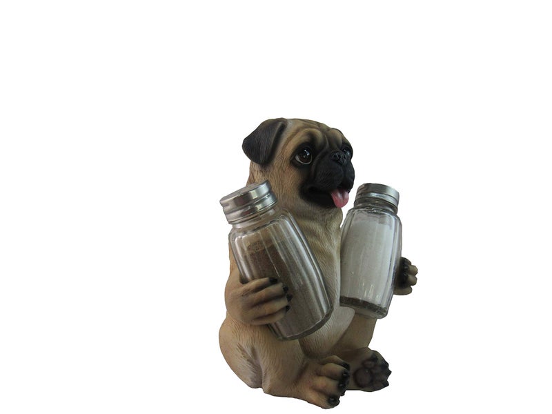 DWK Animal Holder with Salt And Pepper Shaker Set (3 Piece) | Kitchen DÃ©cor and Accessories | Salt and Pepper Shakers | Home DÃ©cor | Home Decorationsâ€¦ (Pug) - Image 3
